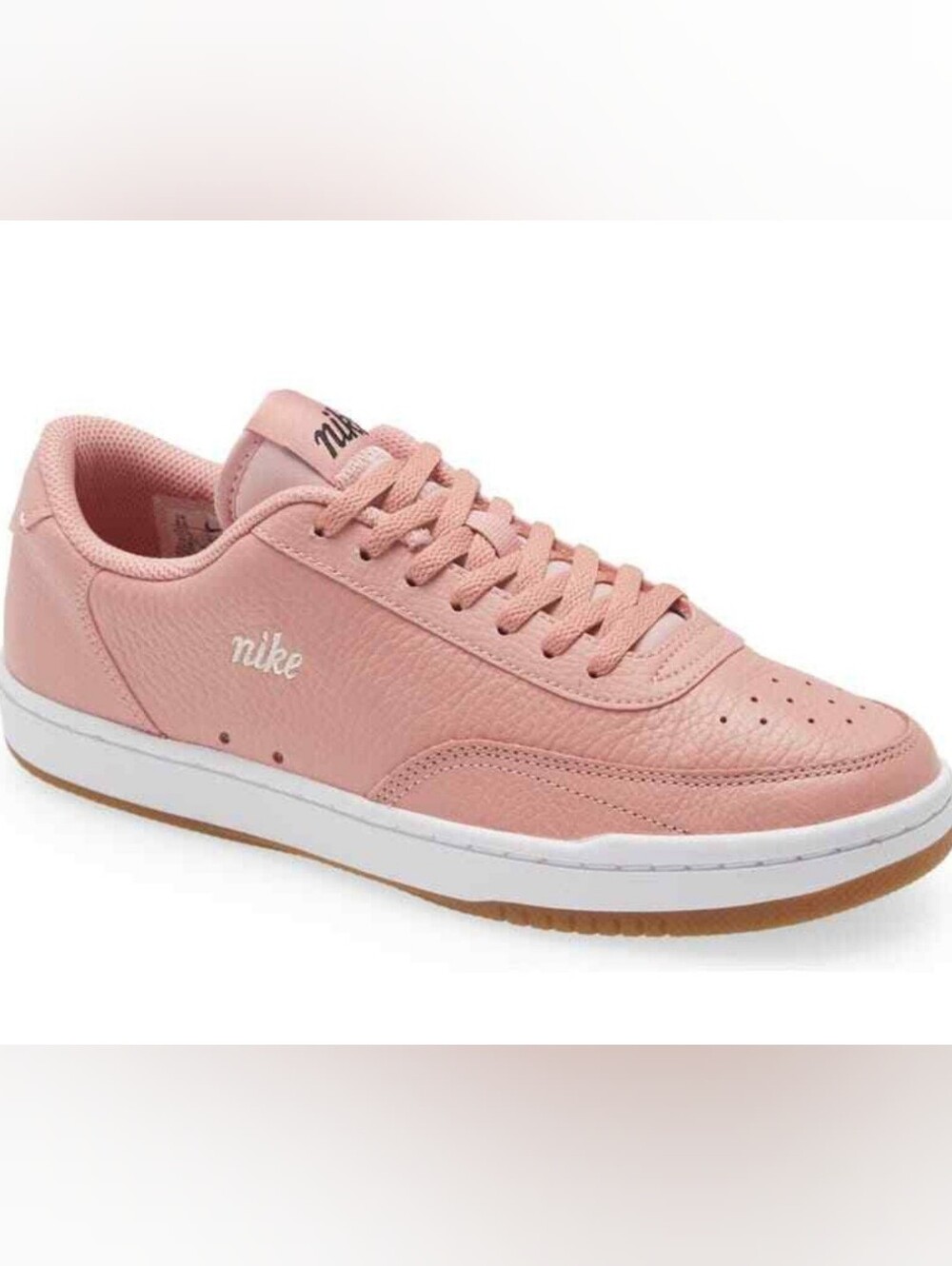 Nike Court Vintage Premium Rust Pink Low-Top Leather Sneakers Sz 12 Sporty